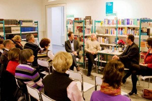 Diskussion mit Prof. Göbel in der Bilbliothek